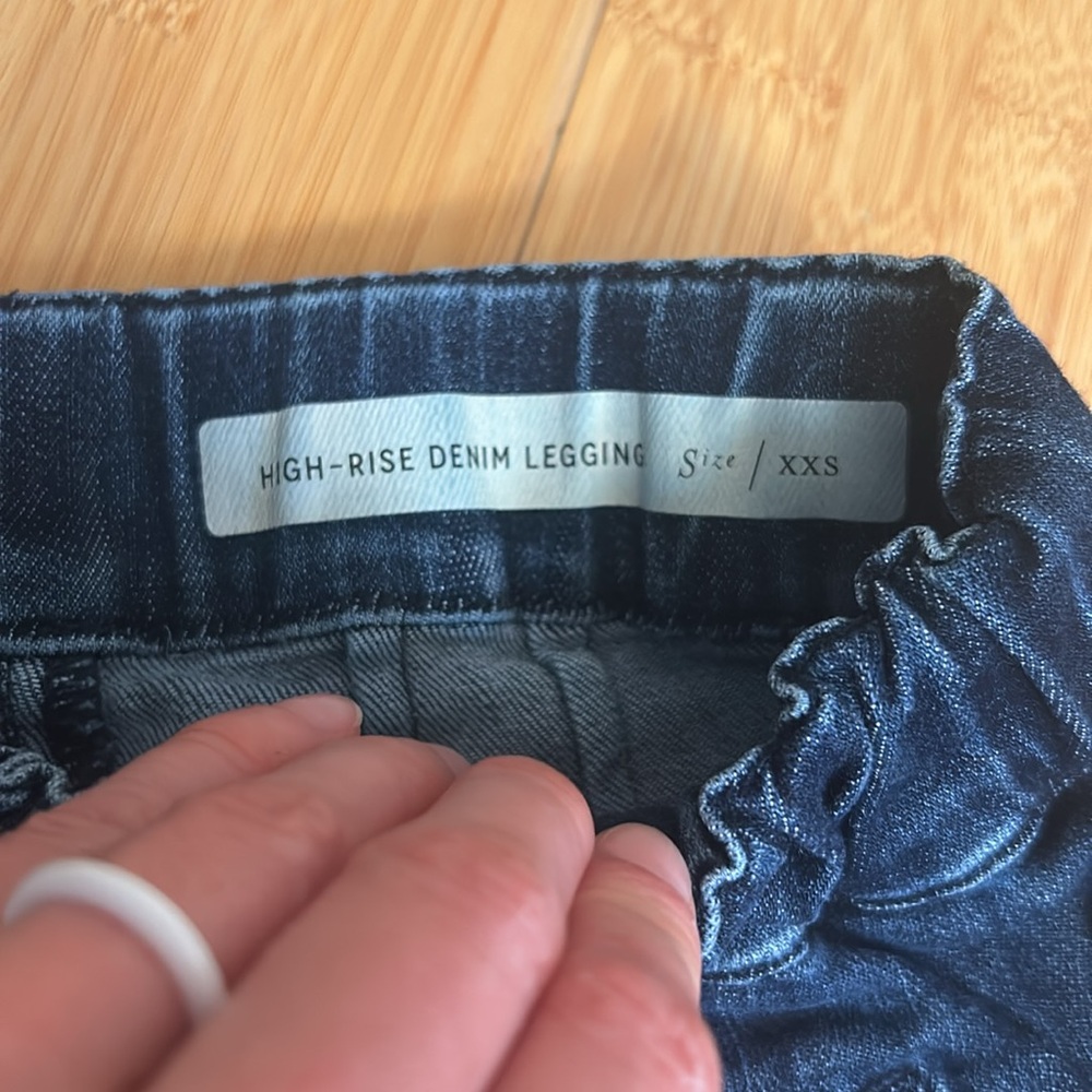 Anthropologie Pilcro & the Letterpress High Rise Denim Jean Leggings women’s XXS - Picture 4 of 11